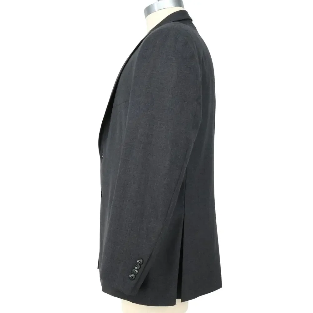Jos A Bank Sport Coat Mens 46R Gray Wool Tweed Lined Blazer Jacket Preppy